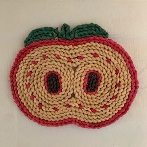 Woven Apple-Shaped Placemat